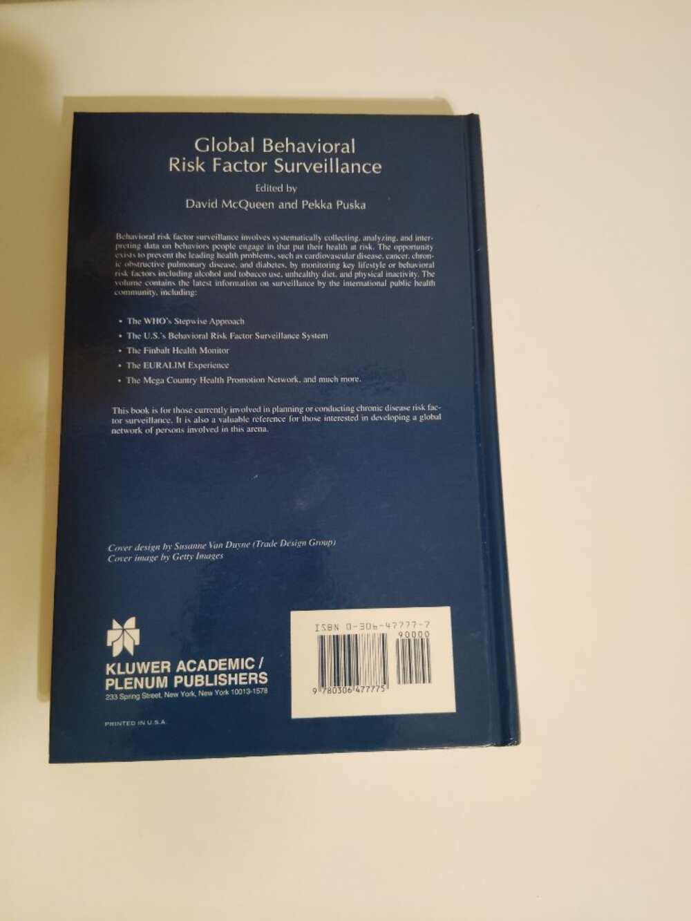Global Behavioral Risk Factor Surveillance By David McQueen And Pekka Puska. - Picture 3 of 3